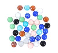Amosfun 30Pcs Colorful Glass Marbles for Fish Tank and Hydroponic Plant Decoration Decorative Orbs for Aquarium Vase Flower Pot Sensory Play and Indoor Outdoor Random Color