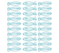 Amosfun 30pcs Creative Animal-Themed Fish Shaped Metal Paper Clips Blue for Effortless Organization in Home Offices