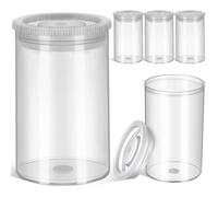 Amosfun 30pcs Film Roll Canisters Holder with Lid Plastic Tight Sealing High Durability White Containers for Outdoor Photography and Travel Storage