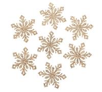Amosfun 30pcs Gold Glitter Snowflake DIY Hairpin Pieces, ’s Hairclip Decor Accessories Set for Christmas Crafts and Handmade Headdress Embellishments