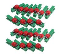 Amosfun 30pcs Mini Wooden Clips for Photos and Crafts Small Paper Clamps Memo Photo Clip Holders Lightweight DIY Display Pegs for Party Event Decorations and Scrapbooking