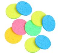 Amosfun 30pcs round Compressed Facial Cleansing Sponges Natural Wood Pulp Makeup Removing Face Pads Diameter 60mm Thickness 8mm for Daily Skincare and Makeup Removal Random Color