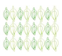 Amosfun 30pcs Small Creative Paper Clips Leaf Shaped Bookmark Clips for File and Document Organization Office and School Supplies
