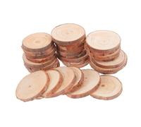 Amosfun 30pcs Unfinished Natural Wood Slices Small Round Wooden Circles Rustic Pinewood Craft Discs for DIY Painting Home Decor Wedding Centerpieces and Artistic Projects
