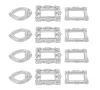 Amosfun 30pcs Vintage Miniature Resin Photo Frames, Small Oval and Rectangle Baroque Dollhouse Picture Frames for DIY Crafts, Jewelry Display, Phone Case Decoration, Assorted Random Style