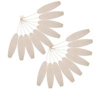 Amosfun 30pcs Wooden Surfboard Decor Signs for Craft DIY Coastal Hanging Ornaments Mediterranean Beach Classroom Decoration Nautical Pendant Summer Party Woodcut