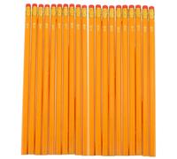 Amosfun 30pcs Yellow Hexagonal Wooden Hb Pencils with Black Lead and Red Eraser Tips, Writing and Sketch Pencils for School, Office, and ’s Drawing Supplies
