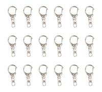 Amosfun 30pcs Zinc Alloy Keychains with Small C-Shape and Medium Figure-8 Quick Release Buckles Metal Key Rings for Hanging Keys and Everyday Use