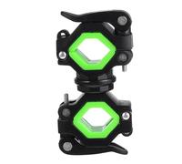 Amosfun 360° Rotatable Bike Flashlight Mount Holder Front Light Bracket Green for Handlebar Cycling Accessories Adjustable Clamp for Secure Fixing