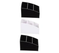 Amosfun 3pcs Acrylic Tea Bag Box Organizer with Multi Compartments Capacity Storage Chest for Tea Bags Coffee Sugar Packets Suitable for Home Hotel Use