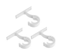 Amosfun 3pcs Aluminum Alloy Curtain Rod Brackets Heavy Duty Wall-Mounted Holders for Roman Drapery Poles Rapid Installation Wear-Resistant Finish for Bathroom Kitchen Living