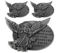 Amosfun 3Pcs Angel Visor Clips for Car Sun Visor - Inspirational Guardian Angel Safety Accessory - Motivational Car Decor for Family, Parents, and Teen Travel