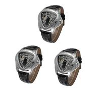 Amosfun 3pcs Automatic Mens Watch Band Mechanical Wrist Watch for Men Rotary for Men