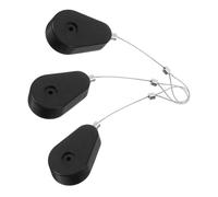 Amosfun 3pcs Automatic Retractable Security Cable Lock Box with Steel Wire Anti-Theft Case for Electronic Devices Telescopic Wire Supply for Access Control Garage Warehouse Use