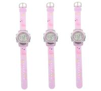 Amosfun 3pcs Boy Girl Cartoon Watch for Students Multi-Functional Led Girls Design Lightweight