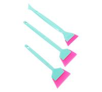 Amosfun 3pcs Car Water Scraper Tool with Handle, Automotive Squeegee for Windshield and Window Cleaning, Handheld Glass Wiper for Car Exterior and Home Bathroom Use
