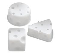 Amosfun 3pcs Cheese-Shaped Silicone Candle Mold Set with Triangle and Square Shapes for Scented Beeswax and Epoxy Wax Candle Making DIY Fondant and Resin Casting Molds for Handmade