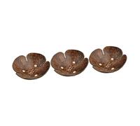 Amosfun 3pcs Coconut Shell Soap Dish Holder Self-draining Bathroom Soap Container Creative for Kitchen Bathroom Countertop