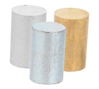 Amosfun 3pcs Density Cylinders Set for Physics Experiments Copper Iron Aluminum Cylinders for School Lab Science Teaching for Density Investigation