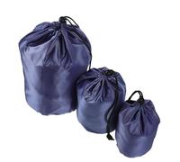 Amosfun 3pcs Drawstring Stuff Sacks for Camping and Hiking, Waterproof 600d Oxford Cloth Travel Storage Bags for Sleeping Bags and Jackets, Compact Dust Flap Organizers for Outdoor