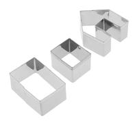 Amosfun 3pcs Gingerbread House Cookie Cutters, Christmas Stainless Steel House Biscuit Cookie Mold, Holiday Baking Tool, Christmas Party Supplies
