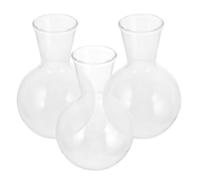 Amosfun 3pcs Glass Planter Bulb Vase, Clear Hydroponic Glass Vase for Air Plant, Terrarium Propagation Station for Home Office