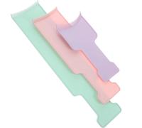 Amosfun 3pcs Hair Foiling Paddle Set with Comb - Small Purple Medium Pink Large Green Highlighting Boards for Precise Hair Coloring and Foil Application for Salon and Home Use