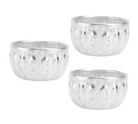 Amosfun 3pcs Household Kitchen Bowl Metal Round Shaped Bowl for Hotel Dining for Serving for Parties and Mixing Needs Random Style