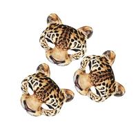Amosfun 3pcs Leopard Animal Masquerade Masks Half Face Cover for Halloween Carnival Party Cosplay with Lightweight Craftsmanship and Eyecatching Print
