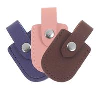 Amosfun 3pcs Nail Clipper Cover Protective Sleeve Set for Cuticle Nippers and Manicure Scissors, Nail Art Scissor Holder in Dark Brown, Light Pink, and Dark Blue, Suitable for Manicure