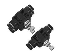Amosfun 3pcs PVC Pneumatic Connector Adjustable Air Valve with High Pressure Tolerance and Precise Flow Adjustment for Air Cylinder and Pu Tube Use in Industrial Automation