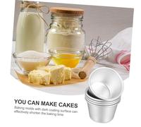 Amosfun 3pcs Round Cake Baking Moulds Non-Stick Aluminum Alloy Kitchen Tools for DIY Cakes Puddings and Desserts Easy-Clean Baking Pans with Smooth Surface