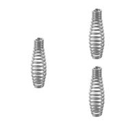 Amosfun 3pcs Stainless Steel BBQ Spring Handle for Grill Lids and Fire Pits | Tapered Waist Drum Tower Shape, Polished Silver Finish, Universal Fit for Indoor Maintenance Use