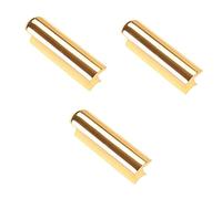 Amosfun 3pcs Stainless Steel Hawaii Electric Guitar Slide Bar Stick Golden Ergonomic Design for Enhanced Control and for Lap Steel Guitar Playing