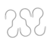 Amosfun 3pcs Stainless Steel S Hooks Over The Door Organizer for Bathroom Kitchen and Closet Hanging Towels Clothes Utensils Resistant Home Use