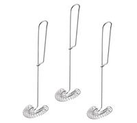 Amosfun 3pcs Stainless Steel Spring Coil Egg Whisk Manual Hand Push Mixer for Whisking Eggs Cream Batter and Sauce Mixing Accessories for Home Kitchen and Bakery Use