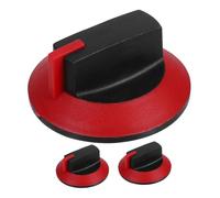 Amosfun 3pcs Universal Gas Stove Burner Knobs Replacement Plastic Stove Switches for Commercial Cookware, Kitchen Cooktop Control Parts, Small Flat Head Design