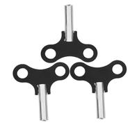 Amosfun 3pcs Wall Clock Wind up Key Steel Winding Tools Easy Operation Versatile Retro Clock Repair Tool Collectors