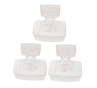 Amosfun 3pcs Wipes Dispenser with Lids Refillable Wet Wipes Container Sealing Tissue Box for Living and Desk Convenient Wet Storage Holder for Makeup and Daily Use