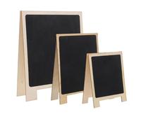 Amosfun 3pcs Wood Framed Mini Chalkboard Sign Double Sided Tabletop Message Board, S/m/l, Black, Write with Liquid Chalk, for Special Event Decoration and Bar