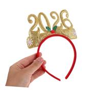 Amosfun 3pcs Year Headbands Glitter Hairbands for Women Comfortable Reusable Party Accessories for Year's Eve Celebrations and Photo Booth Props