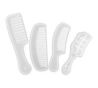 Amosfun 4 Pcs Silicone Comb Molds for DIY Comb Casting Molds with Wear Resistance and Not Easy to Deform Material Suitable for Home Use
