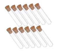 Amosfun 40 Pcs Plastic Test Tubes with Cork Stoppers Small Storage Vials for Scientific Experiments and Creative Projects Versatile Sturdy Plastic Tubes for Bath Salts Candy and Lab Use