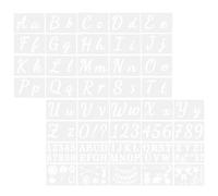 Amosfun 40 Sheets Letter Stencils Large Alphabet Stencils Pet Material Lightweight Versatile Templates Beautiful and Chic Pattern for American Flag Craft and Giving