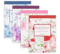 Amosfun 400pcs Vintage Scrapbook Crafting Paper Set, 4 Designs Retro Decorative Journal DIY Material Papers for Diary, Notebook, and Artistic Collage in Sea Salt Blue, French Red Dress,