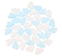 Amosfun 40pcs Resin Cloud Pendants Clouds Shape Embellishments and Users of Ages Assorted Color Fine Glittery Surface Lightweight Easy to Glue DIY and Teaching Models