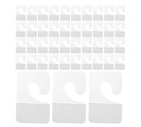 Amosfun 45Pcs Plastic Slot Hole Hanging Tabs Self-Adhesive Retail Display Hooks Label Holders for Store Pricing and Inventory Management