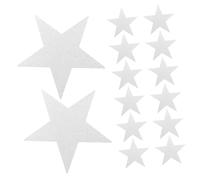 Amosfun 48pcs Glitter Paper Star Cutouts for Classroom Wall Decor Sturdy and DIY Craft Supplies for Handwriting Drawing Party Decorations Stars for Bulletin Board and