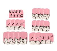 Amosfun 48pcs Press on Nails Set for 24pcs X2 Random Styles Fake Nails Stick and Teenagers Safe Non-toxic for Party and Daily Use