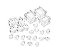 Amosfun 48pcs Simulated Ice Props Fake Ice Cubes Acrylic Cubes for Photography Props Crushed Rocks Use in Still Life Photography